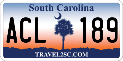 SC license plate ACL189