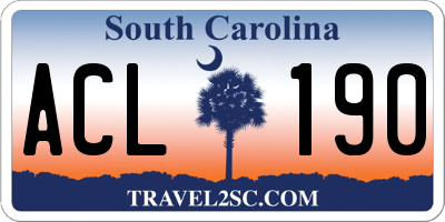 SC license plate ACL190