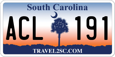 SC license plate ACL191