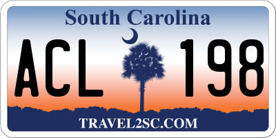 SC license plate ACL198
