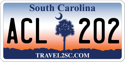 SC license plate ACL202