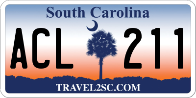 SC license plate ACL211