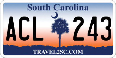 SC license plate ACL243
