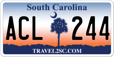 SC license plate ACL244