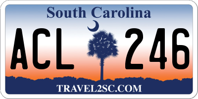 SC license plate ACL246