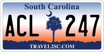 SC license plate ACL247