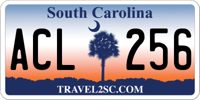 SC license plate ACL256