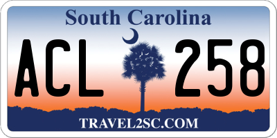 SC license plate ACL258