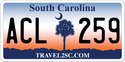 SC license plate ACL259