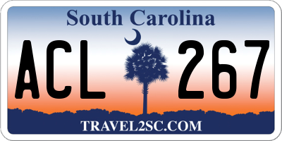 SC license plate ACL267