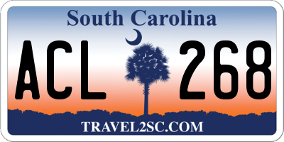 SC license plate ACL268
