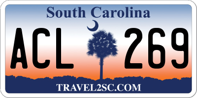 SC license plate ACL269