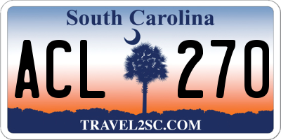 SC license plate ACL270