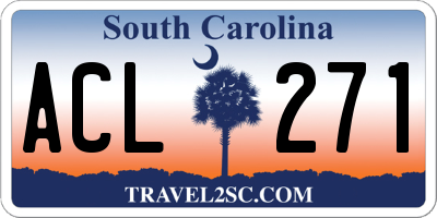 SC license plate ACL271