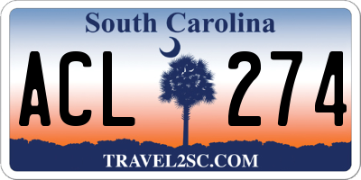 SC license plate ACL274