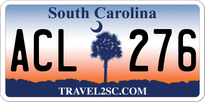 SC license plate ACL276