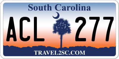 SC license plate ACL277