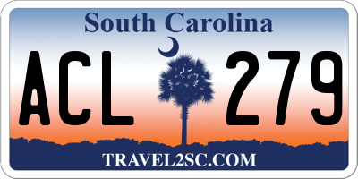 SC license plate ACL279