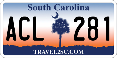 SC license plate ACL281