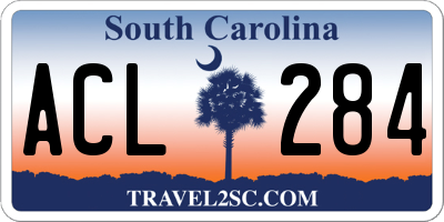SC license plate ACL284