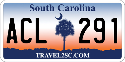SC license plate ACL291