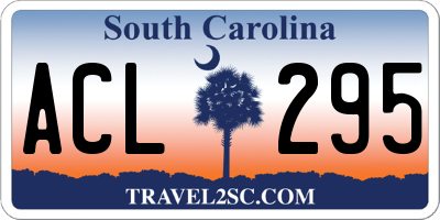 SC license plate ACL295