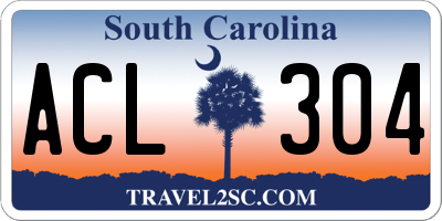 SC license plate ACL304