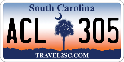 SC license plate ACL305