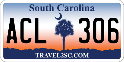 SC license plate ACL306