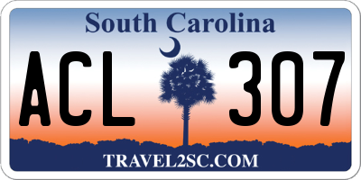 SC license plate ACL307