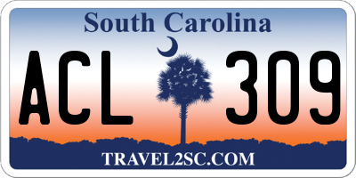 SC license plate ACL309