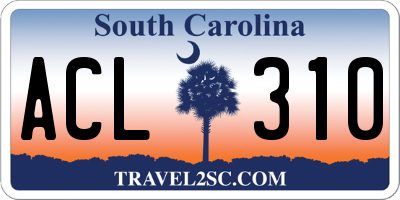 SC license plate ACL310
