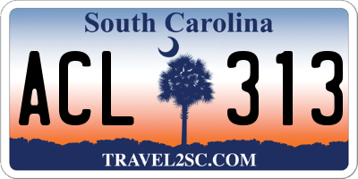 SC license plate ACL313