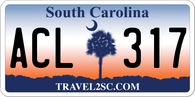SC license plate ACL317