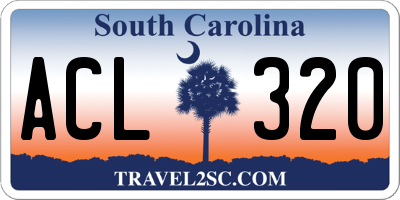 SC license plate ACL320
