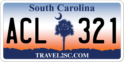 SC license plate ACL321