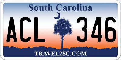SC license plate ACL346
