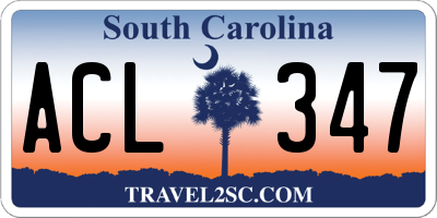 SC license plate ACL347