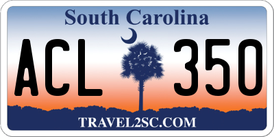 SC license plate ACL350