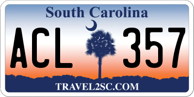 SC license plate ACL357