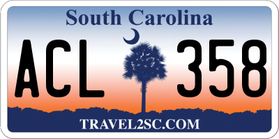 SC license plate ACL358