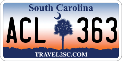 SC license plate ACL363