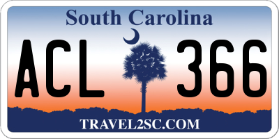 SC license plate ACL366