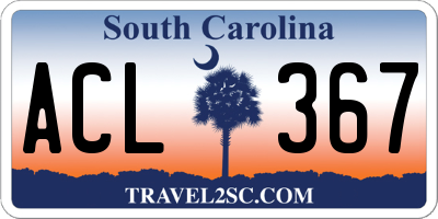 SC license plate ACL367