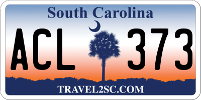 SC license plate ACL373
