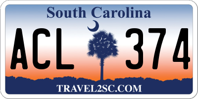 SC license plate ACL374