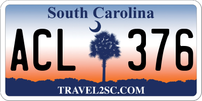 SC license plate ACL376