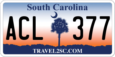 SC license plate ACL377