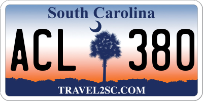 SC license plate ACL380