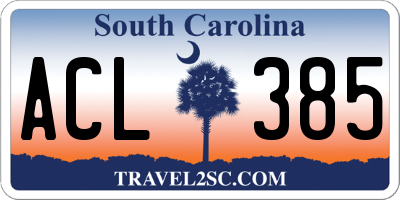 SC license plate ACL385